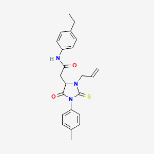 N-(4-ethylphenyl)-2-[1-(4-methylphenyl)-5-oxo-3-(prop-2-en-1-yl)-2-thioxoimidazolidin-4-yl]acetamide