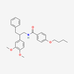 4-butoxy-N-[2-(3,4-dimethoxyphenyl)-3-phenylpropyl]benzamide