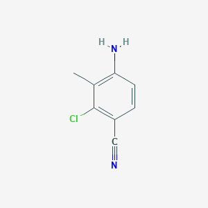 molecular formula C8H7ClN2 B110728 4-氨基-2-氯-3-甲基苯甲腈 CAS No. 573768-09-9