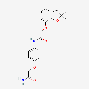 N-[4-(2-amino-2-oxoethoxy)phenyl]-2-[(2,2-dimethyl-2,3-dihydro-1-benzofuran-7-yl)oxy]acetamide