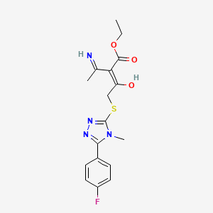 ethyl (2E)-3-amino-2-({[5-(4-fluorophenyl)-4-methyl-4H-1,2,4-triazol-3-yl]sulfanyl}acetyl)but-2-enoate