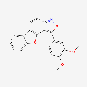 molecular formula C21H15NO4 B11072843 1-(3,4-Dimethoxyphenyl)[1]benzofuro[2,3-e][2,1]benzoxazole 