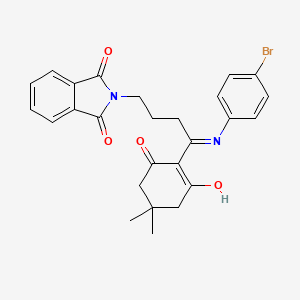 2-{4-[(4-bromophenyl)amino]-4-(4,4-dimethyl-2,6-dioxocyclohexylidene)butyl}-1H-isoindole-1,3(2H)-dione