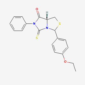 (7aR)-3-(4-ethoxyphenyl)-6-phenyl-5-thioxotetrahydro-7H-imidazo[1,5-c][1,3]thiazol-7-one