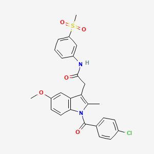 2-{1-[(4-chlorophenyl)carbonyl]-5-methoxy-2-methyl-1H-indol-3-yl}-N-[3-(methylsulfonyl)phenyl]acetamide