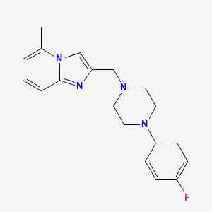 molecular formula C19H21FN4 B11072926 2-{[4-(4-Fluorophenyl)piperazin-1-yl]methyl}-5-methylimidazo[1,2-a]pyridine 