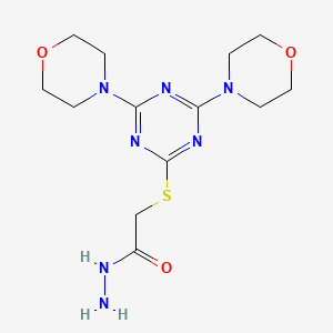 2-{[4,6-Di(morpholin-4-yl)-1,3,5-triazin-2-yl]sulfanyl}acetohydrazide