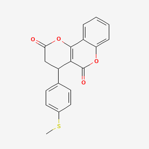 4-[4-(methylsulfanyl)phenyl]-3,4-dihydro-2H,5H-pyrano[3,2-c]chromene-2,5-dione