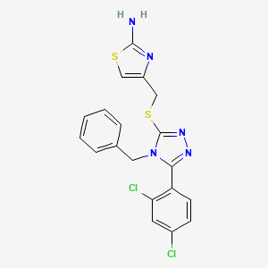 4-({[4-benzyl-5-(2,4-dichlorophenyl)-4H-1,2,4-triazol-3-yl]sulfanyl}methyl)-1,3-thiazol-2-amine