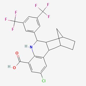 6-[3,5-Bis(trifluoromethyl)phenyl]-2-chloro-5,6,6a,7,8,9,10,10a-octahydro-7,10-methanophenanthridine-4-carboxylic acid