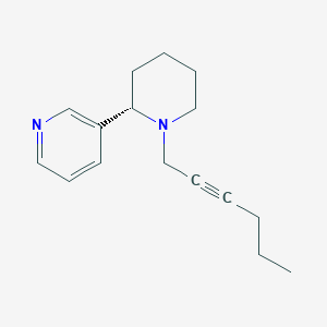 3-[(2S)-1-(hex-2-yn-1-yl)piperidin-2-yl]pyridine