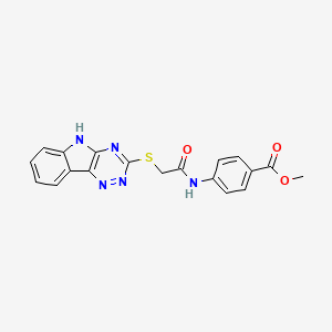 methyl 4-{[(5H-[1,2,4]triazino[5,6-b]indol-3-ylsulfanyl)acetyl]amino}benzoate