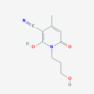 6-Hydroxy-1-(3-hydroxypropyl)-4-methyl-2-oxo-1,2-dihydropyridine-3-carbonitrile