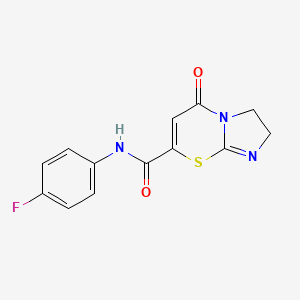 N-(4-fluorophenyl)-5-oxo-2,3-dihydro-5H-imidazo[2,1-b][1,3]thiazine-7-carboxamide