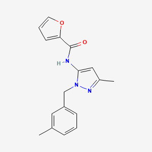 N-[3-methyl-1-(3-methylbenzyl)-1H-pyrazol-5-yl]furan-2-carboxamide