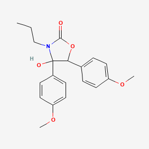 4-Hydroxy-4,5-bis(4-methoxyphenyl)-3-propyl-1,3-oxazolidin-2-one