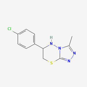 6-(4-chlorophenyl)-3-methyl-6,7-dihydro-5H-[1,2,4]triazolo[3,4-b][1,3,4]thiadiazine