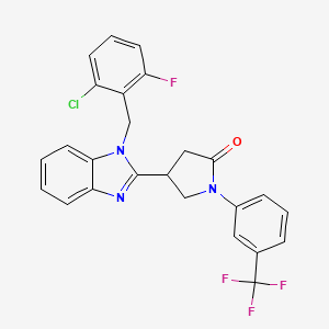 4-[1-(2-chloro-6-fluorobenzyl)-1H-benzimidazol-2-yl]-1-[3-(trifluoromethyl)phenyl]pyrrolidin-2-one