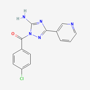 molecular formula C14H10ClN5O B11073107 1-(4-chlorobenzoyl)-3-pyridin-3-yl-1H-1,2,4-triazol-5-amine 