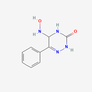 5-(hydroxyamino)-6-phenyl-4,5-dihydro-1,2,4-triazin-3(2H)-one