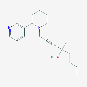 molecular formula C19H28N2O B11073140 4-Methyl-1-[2-(pyridin-3-yl)piperidin-1-yl]oct-2-yn-4-ol 