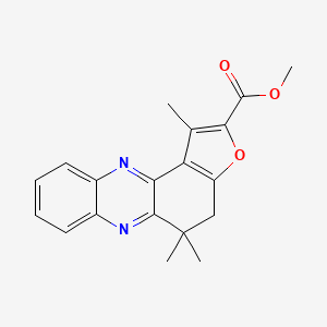 Furo[3,2-a]phenazine-2-carboxylic acid, 4,5-dihydro-1,5,5-trimethyl-, methyl ester