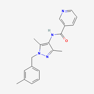 N-[3,5-dimethyl-1-(3-methylbenzyl)-1H-pyrazol-4-yl]pyridine-3-carboxamide