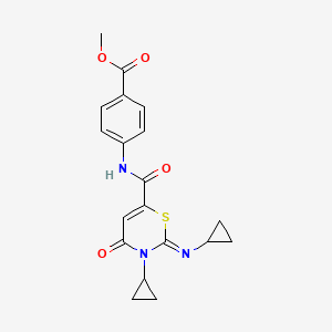 methyl 4-({[(2Z)-3-cyclopropyl-2-(cyclopropylimino)-4-oxo-3,4-dihydro-2H-1,3-thiazin-6-yl]carbonyl}amino)benzoate