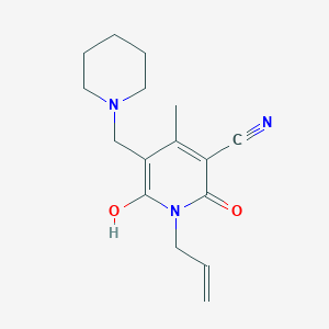 molecular formula C16H21N3O2 B11073201 1-Allyl-6-hydroxy-4-methyl-2-oxo-5-(piperidin-1-ylmethyl)-1,2-dihydropyridine-3-carbonitrile 