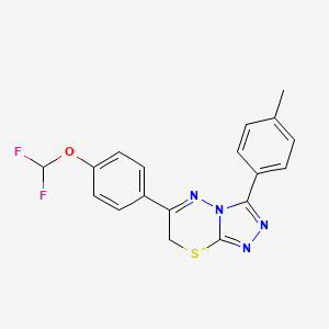 6-[4-(difluoromethoxy)phenyl]-3-(4-methylphenyl)-7H-[1,2,4]triazolo[3,4-b][1,3,4]thiadiazine