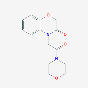 molecular formula C14H16N2O4 B11073254 4H-Benzo[1,4]oxazin-3-one, 4-(2-morpholin-4-yl-2-oxoethyl)- 