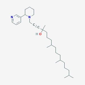 4,8,12,16-Tetramethyl-1-[2-(pyridin-3-yl)piperidin-1-yl]heptadec-2-yn-4-ol