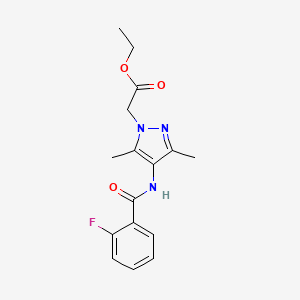 ethyl (4-{[(2-fluorophenyl)carbonyl]amino}-3,5-dimethyl-1H-pyrazol-1-yl)acetate