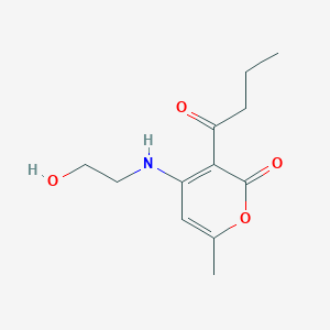 3-butyryl-4-[(2-hydroxyethyl)amino]-6-methyl-2H-pyran-2-one