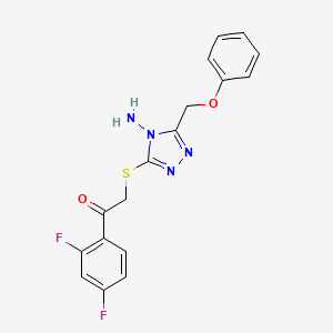 2-{[4-amino-5-(phenoxymethyl)-4H-1,2,4-triazol-3-yl]sulfanyl}-1-(2,4-difluorophenyl)ethanone