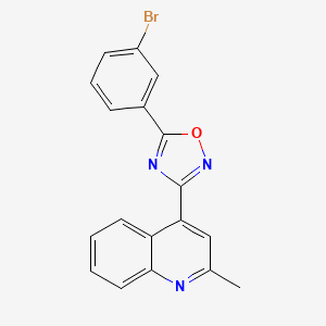 4-[5-(3-Bromophenyl)-1,2,4-oxadiazol-3-yl]-2-methylquinoline