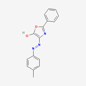 4H-Oxazol-5-one, 2-phenyl-4-(p-tolylhydrazono)-