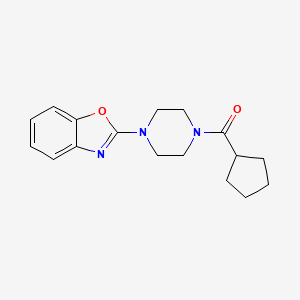 molecular formula C17H21N3O2 B11073438 [4-(1,3-Benzoxazol-2-yl)piperazin-1-yl](cyclopentyl)methanone 