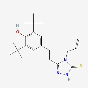 molecular formula C21H31N3OS B11073454 3-[2-(3,5-ditert-butyl-4-hydroxyphenyl)ethyl]-4-prop-2-enyl-1H-1,2,4-triazole-5-thione 