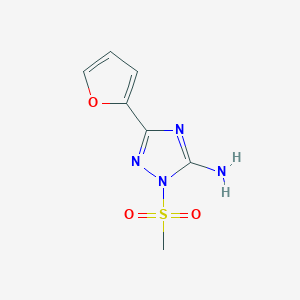 1H-1,2,4-Triazol-5-amine, 3-(2-furanyl)-1-(methylsulfonyl)-