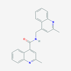 molecular formula C22H19N3O B11073491 2-methyl-N-[(2-methylquinolin-4-yl)methyl]quinoline-4-carboxamide 