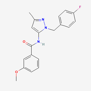 N-[1-(4-fluorobenzyl)-3-methyl-1H-pyrazol-5-yl]-3-methoxybenzamide