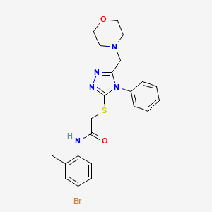 N-(4-bromo-2-methylphenyl)-2-{[5-(morpholin-4-ylmethyl)-4-phenyl-4H-1,2,4-triazol-3-yl]sulfanyl}acetamide