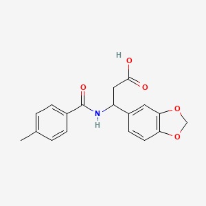 3-(1,3-Benzodioxol-5-yl)-3-[(4-methylbenzoyl)amino]propanoic acid