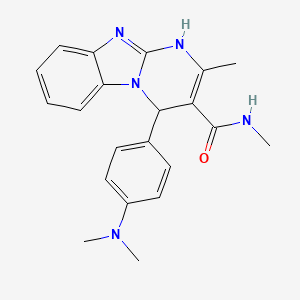 4-[4-(dimethylamino)phenyl]-N,2-dimethyl-1,4-dihydropyrimido[1,2-a]benzimidazole-3-carboxamide