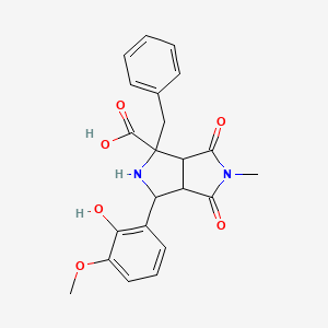 1-Benzyl-3-(2-hydroxy-3-methoxyphenyl)-5-methyl-4,6-dioxooctahydropyrrolo[3,4-c]pyrrole-1-carboxylic acid