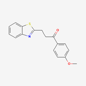 molecular formula C17H15NO2S B11073595 3-(1,3-Benzothiazol-2-yl)-1-(4-methoxyphenyl)propan-1-one 