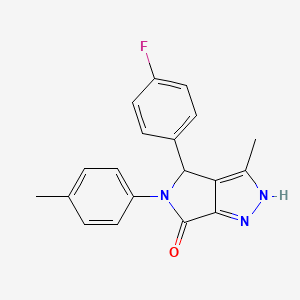 4-(4-fluorophenyl)-3-methyl-5-(4-methylphenyl)-4,5-dihydropyrrolo[3,4-c]pyrazol-6(1H)-one