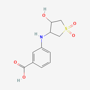 3-[(4-Hydroxy-1,1-dioxidotetrahydrothiophen-3-yl)amino]benzoic acid