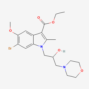 ethyl 6-bromo-1-[2-hydroxy-3-(morpholin-4-yl)propyl]-5-methoxy-2-methyl-1H-indole-3-carboxylate